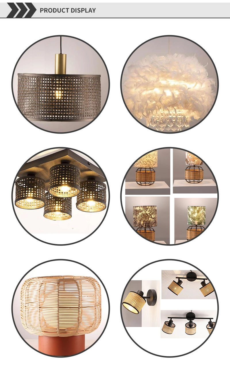 Rattan Weave Lampshade Asian Restaurant Chinese Restaurant Dining Tea Room Chandelier Wicker Rattan Light