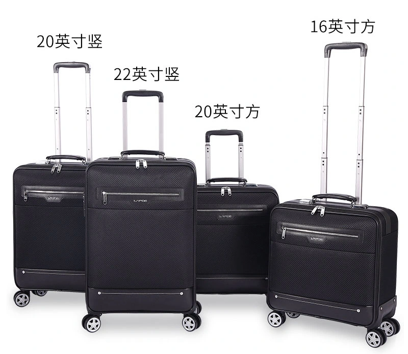 16&quot;20&quot;22&quot; Inch Waterproof Oxford PU Leather Wheeled Trolley Business Travel Luggage Boarding Suitcase Bag Case (CY9957)