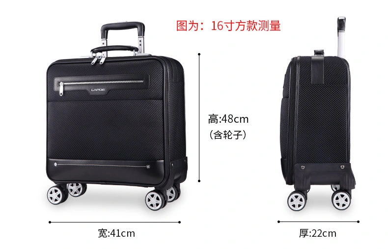 16&quot;20&quot;22&quot; Inch Waterproof Oxford PU Leather Wheeled Trolley Business Travel Luggage Boarding Suitcase Bag Case (CY9957)